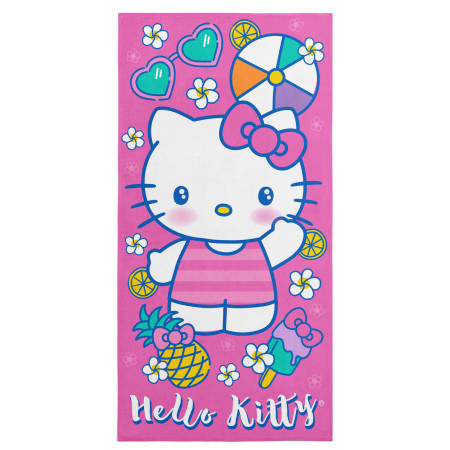 Hello Kitty Sanrio Vacay Kitty 30"x60" Microfiber Beach Towel